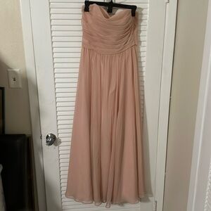 Women’s Angelina Faccenda Blush Polyester Prom or Bridesmaid Dress in size 12